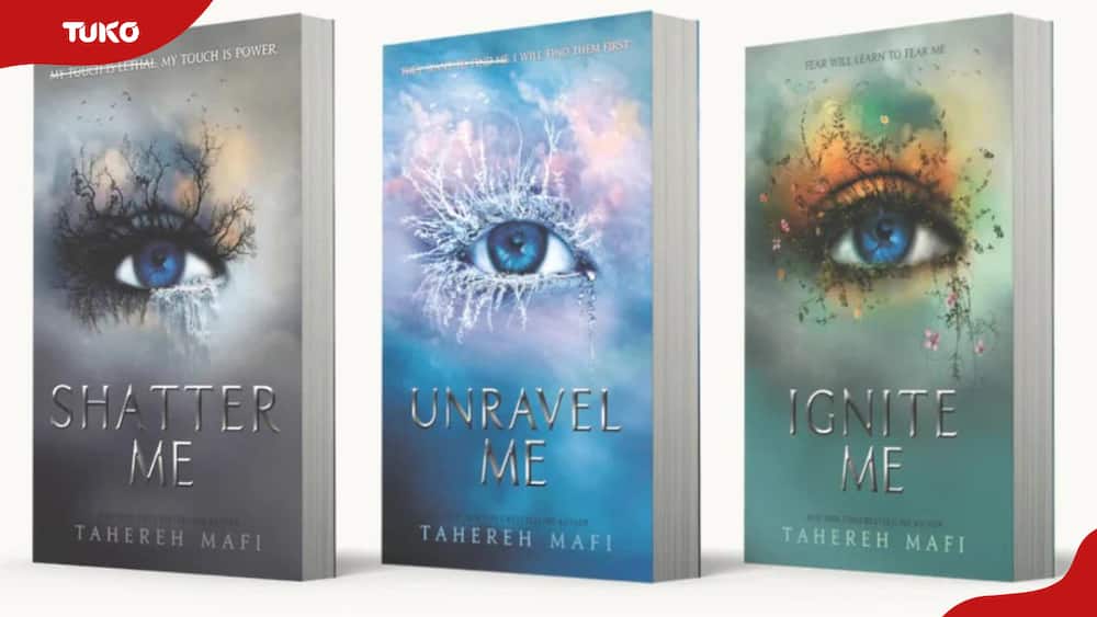 Three novels in the Shatter Me series