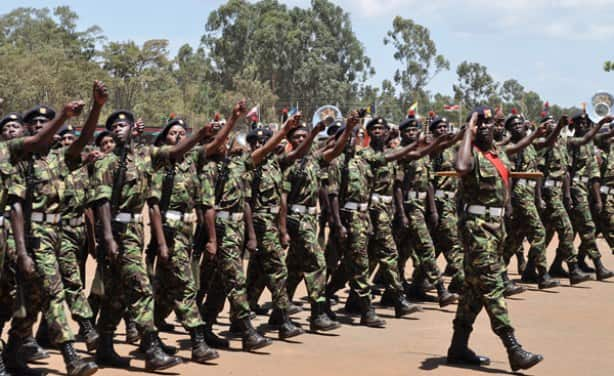 KDF soldiers in a past event.