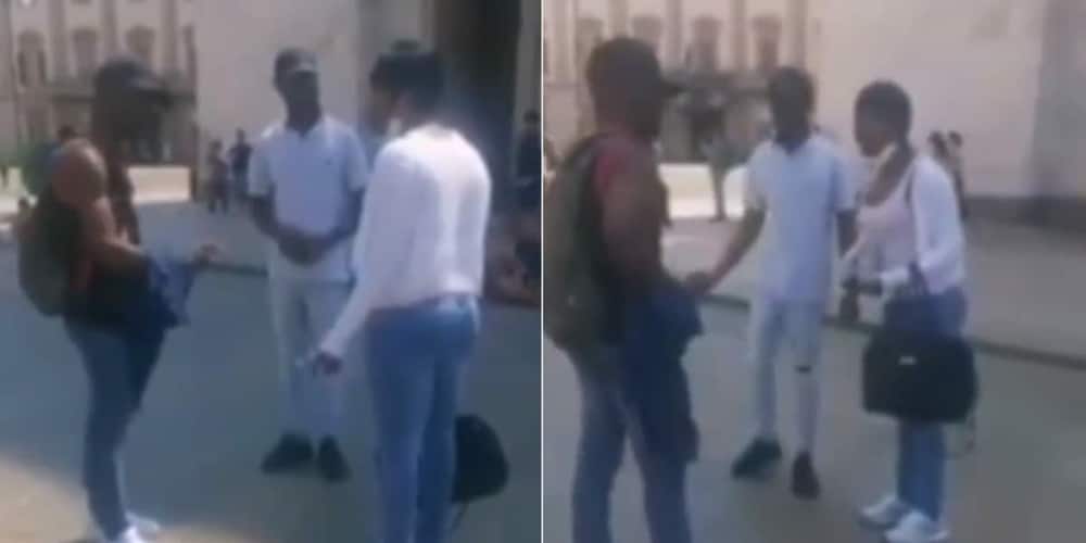 Man spots his girlfriend with another man after she took money from him to visit her sick brother (Video)
