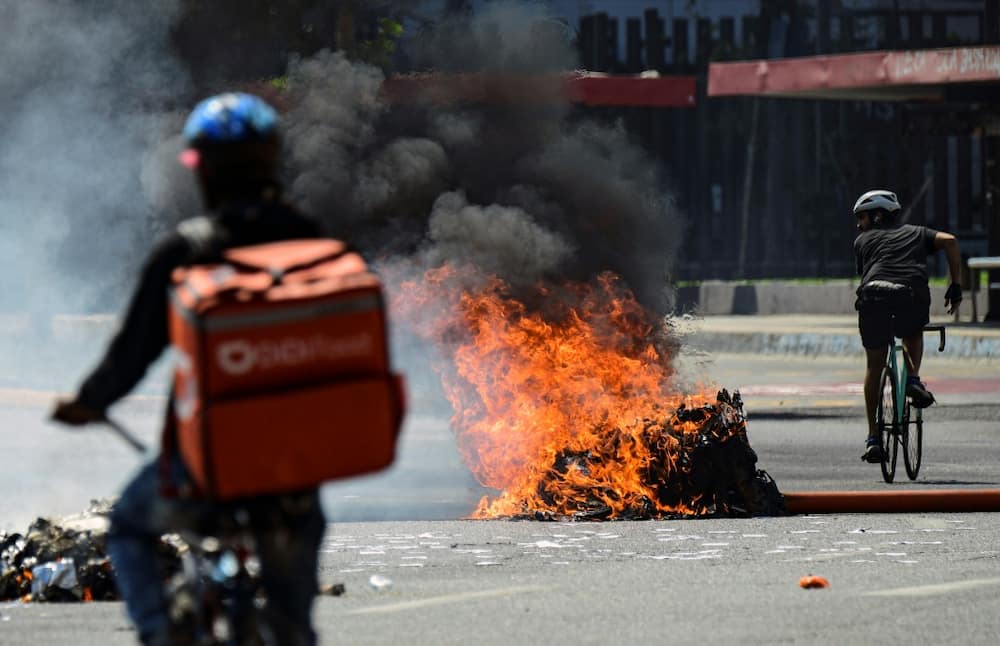 Police deployed 25,000 officers to keep the peace in Santiago, Chile