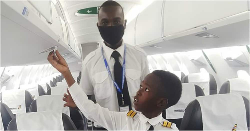 Graham Shema: Boy (7), Spitzname Captain, wird in Uganda für seine Luftfahrtfähigkeiten berühmt