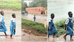 Shoe Company Promises to Sponsor 2 Children Spotted Walking to School During Heavy Rains: "Love for Education"