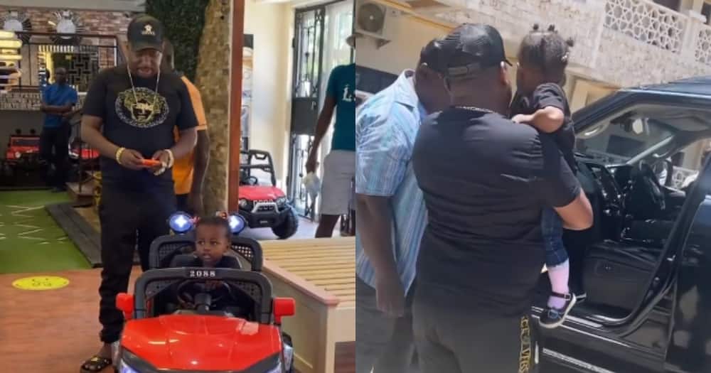 Mike Sonko treats granddaughter to an outing.