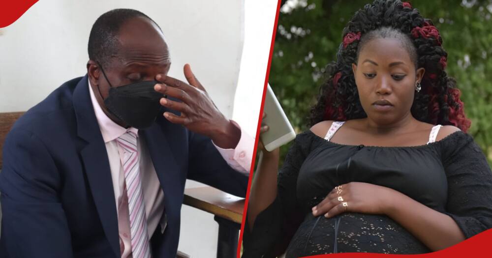 Sharon Otieno (right frame) was strangled to death. Okoth Obado (right frame) is linked to her death.