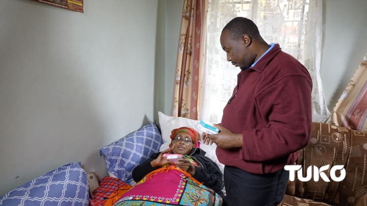 Nairobi man quits accountancy job at airport to care for bed-ridden mother