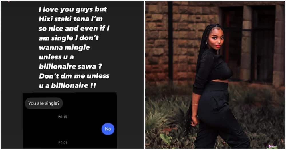 Yviona cautioned broke men from DM'ing her. Photo: Yviona.