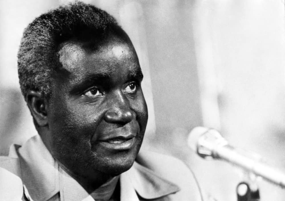 Zambia's first president Kenneth Kaunda, pictured here in 1975, died in 2021 at the age of 97