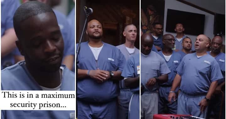 Prisoners sing in prison, melodious song, inmates