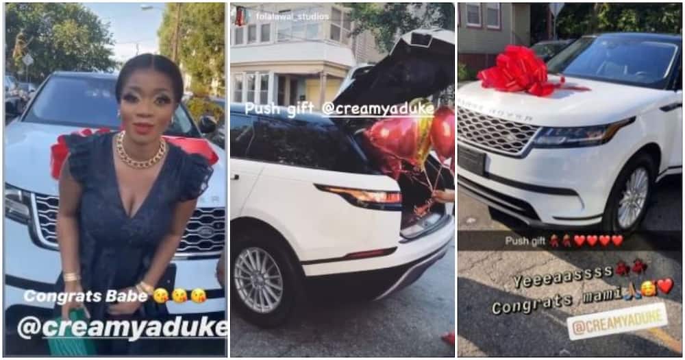 Man gives his wife brand new Range Rover and Rolex as push present (photos, video)