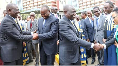 Photos of Junet Mohammed Sharing Light Moments with William Ruto Spark Funny Reactions: "Murife Don't Run"