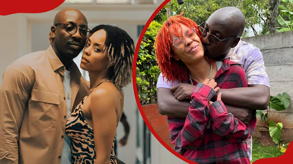Chiki Kuruka and her hubby Bien Aime pose and embrace at different venues.