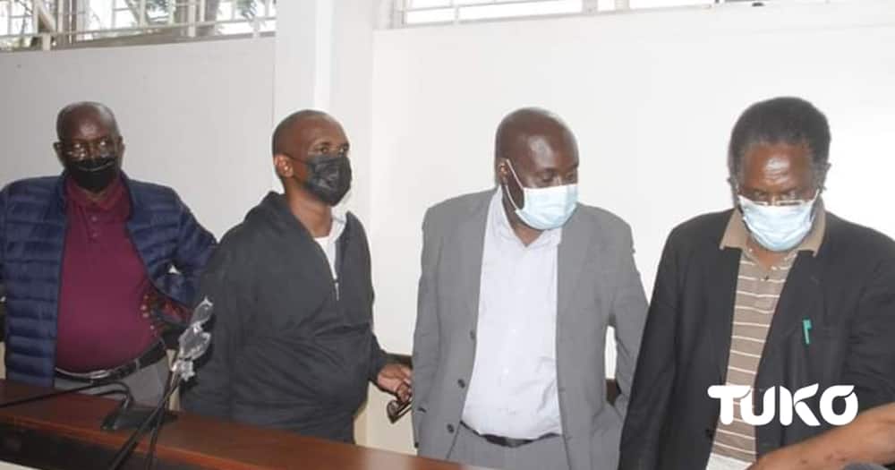 Former NSSF investment manager Francis Zuriels Moturi and other convicts in court.