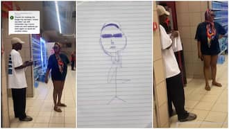 Man Approaches Lady in Supermarket to Draw Her, She Chases Him After Seeing What He Did: “If You Make Heaven”
