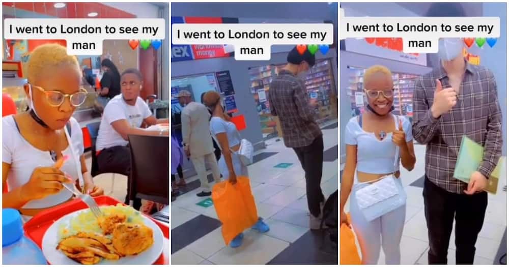 Itohan Blessing, London, Nigerian lady flies to London, tall Mzungu man