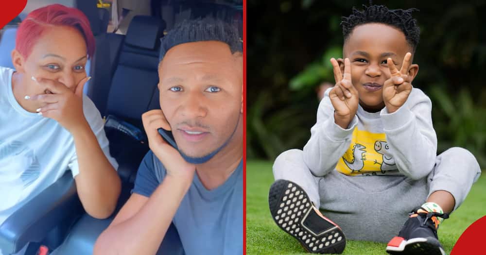 Pastor Size 8 narrates to her hubby DJ Mo how their son Sammy Muraya Jr asked her to return to the car after being dropped off at school.