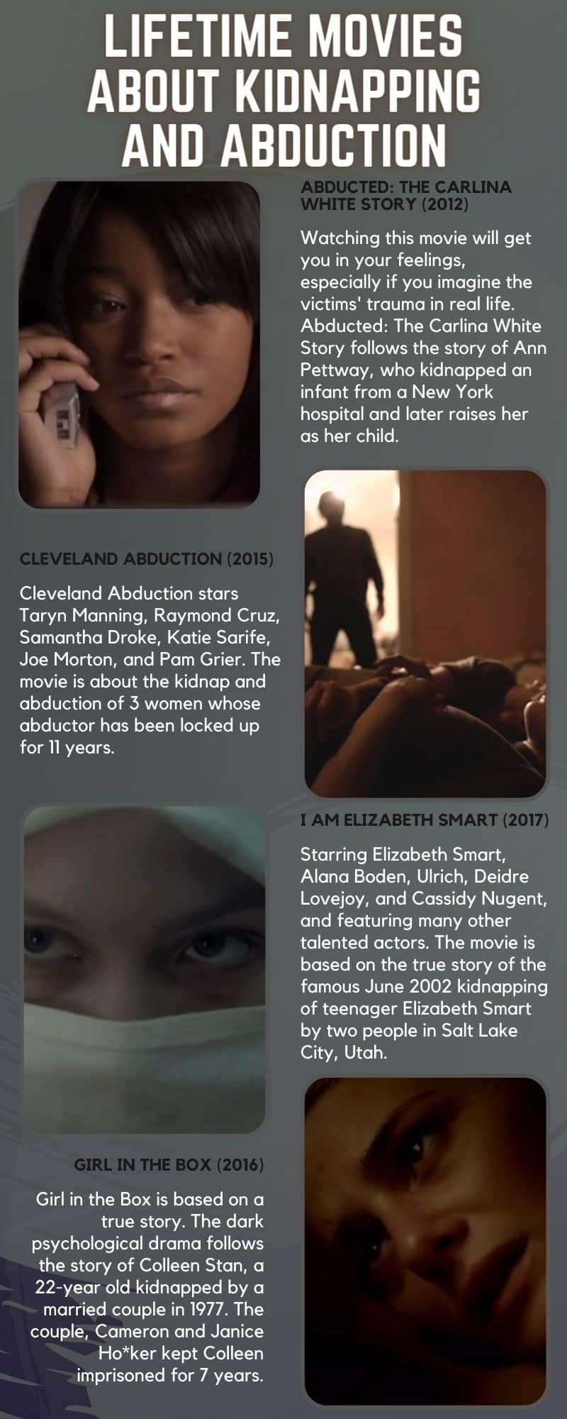 Lifetime movies about kidnapping and abduction