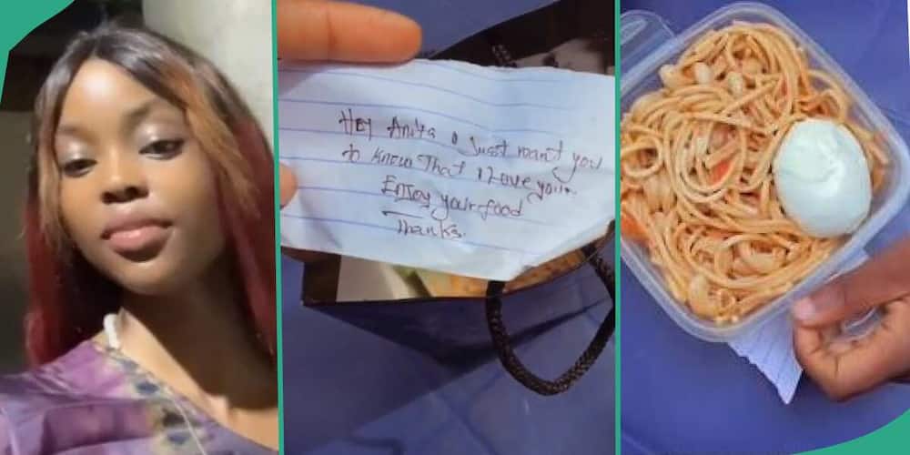 Lady criticises admirer for delivering her food when she begged for money