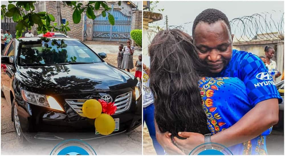 Nigerian pastor Ifeanyi Uwakwe buys wife, Kachy a brand Toyota Camry car.