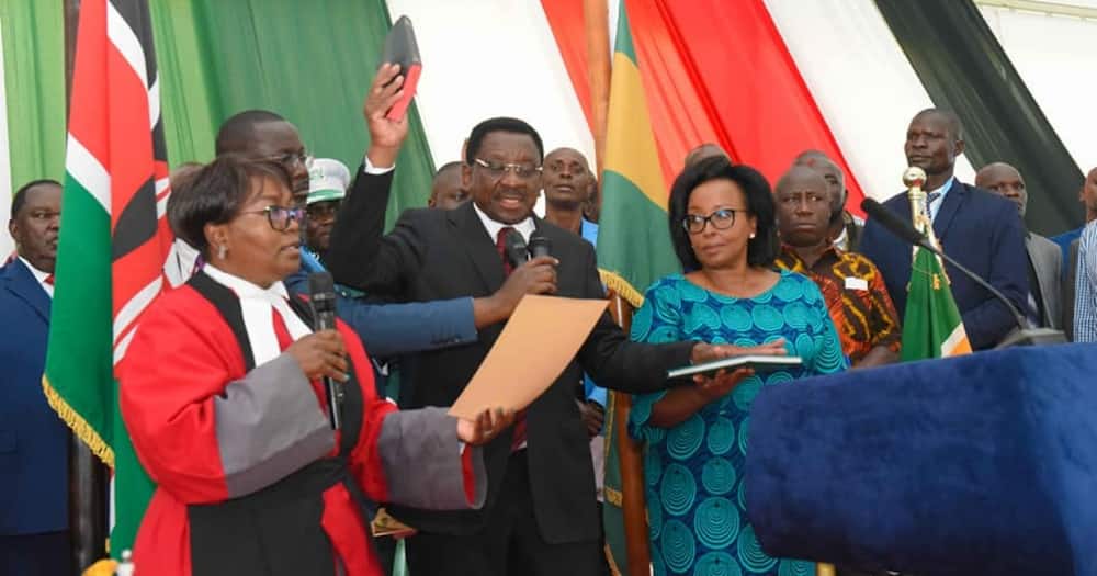 James Orengo during his swearing-in ceremony.