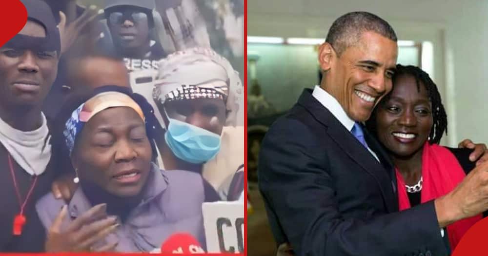 Barack Obama's (left) sister Auma (left and right).