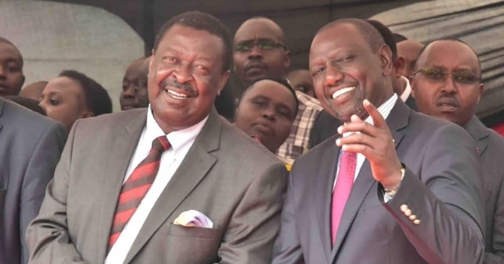 Deputy President William Ruto (l) and ANC leader Musalia Mudavadi. Photo: William Ruto.