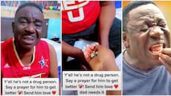 Ailing Actor Mr Ibu almost in Tears as He Begs Daughter to Take Pills on His Behalf