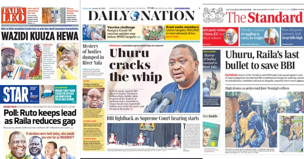Newspapers Review: Ruto's Allies in Trouble as Uhuru Revives Purge from House Committees
