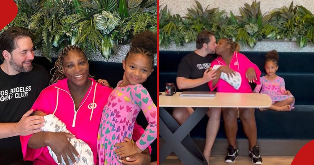 Serena Williams looks relaxed as she enjoys 'day on the farm' with husband  and daughter