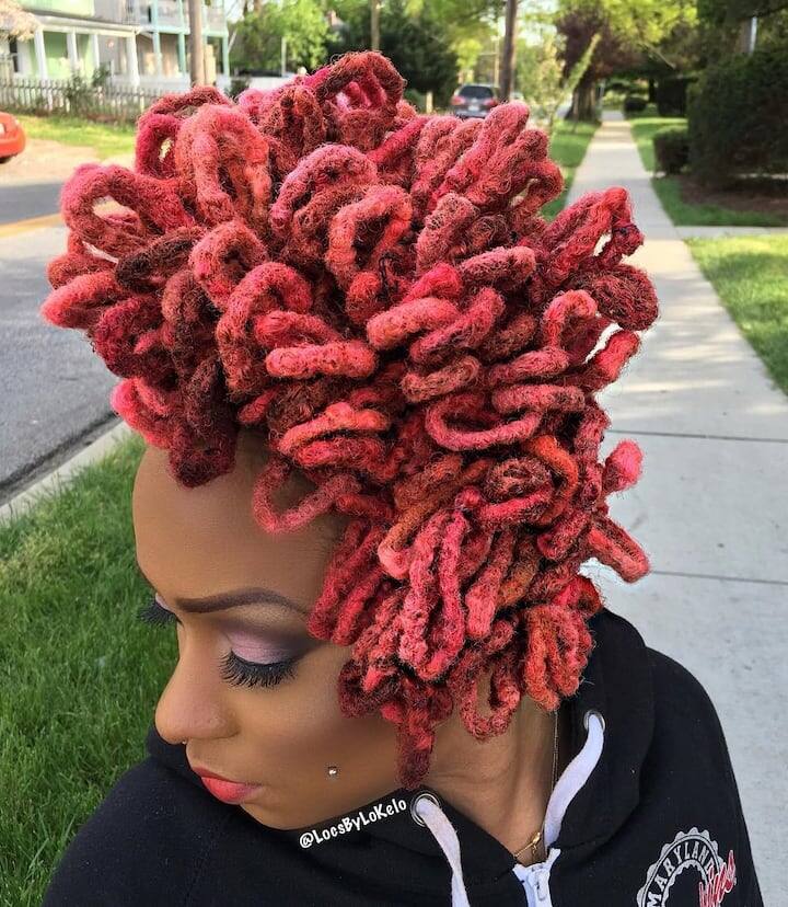 Updo loc hairstyles