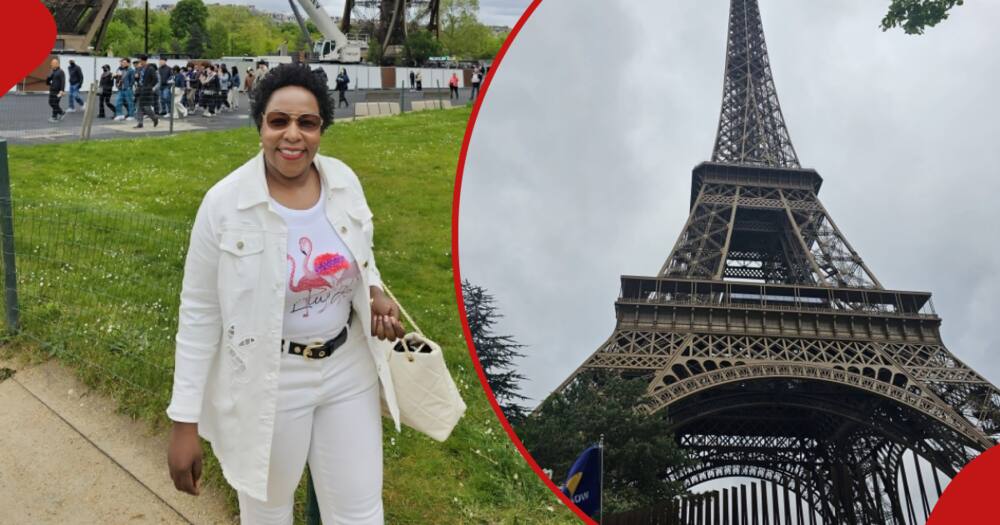 Agnes Kagure at the Eiffel Tower