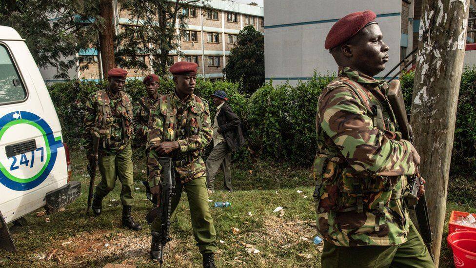 Kenyan security forces at Dusit terror attack 2019