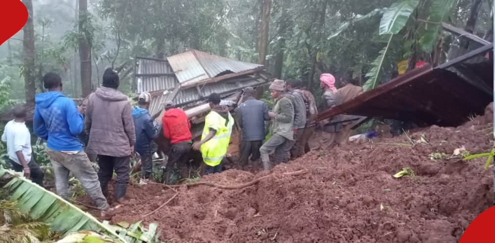 Four people died after landslides in Kiganjo village