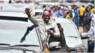 Rigathi Gachagua Excitedly Hangs on Car Door to Salute Kenyans During Tour of Kisumu