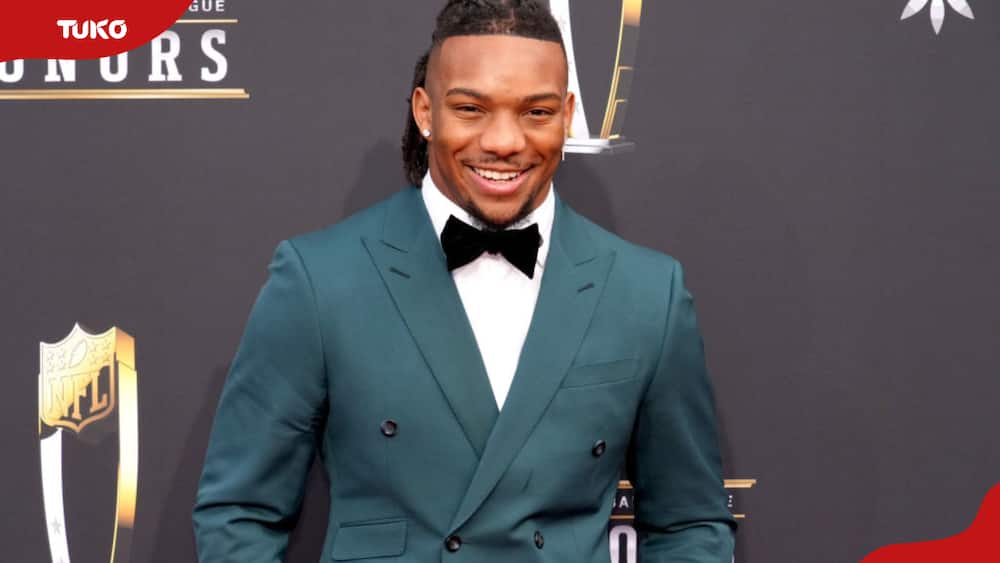 Bijan Robinson attends the 13th Annual NFL Honors at Resorts World Theatre on February 08, 2024 in Las Vegas, Nevada.