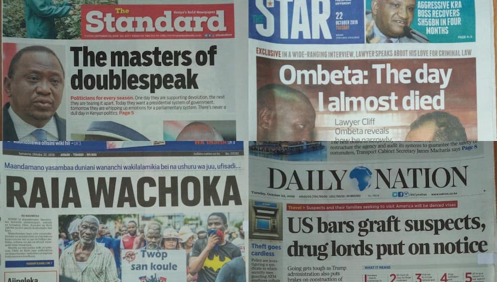 Kenyan newspapers review for October 22