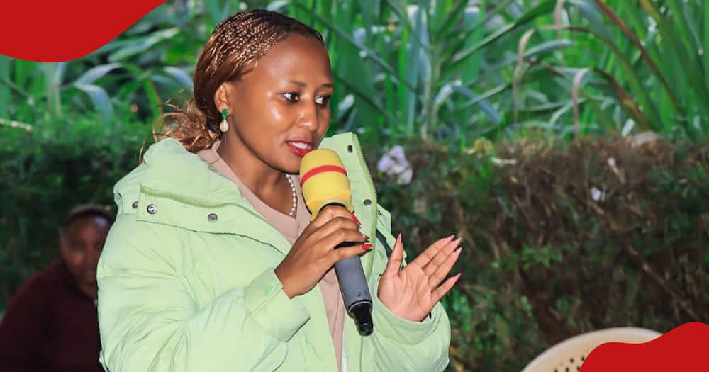 Njeri Maina addresses a past meeting