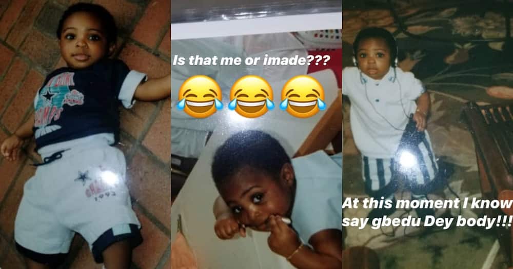 Davido shares throwback pictures of him and his family