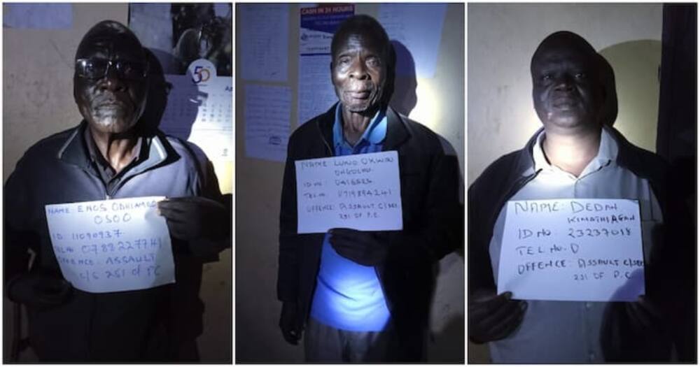 The three men who assaulted Mama Kwamboka.