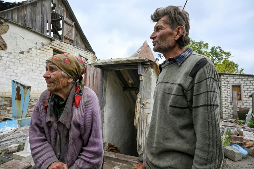 Nina Gonchar and her son Mykola think they are the last residents left in their village