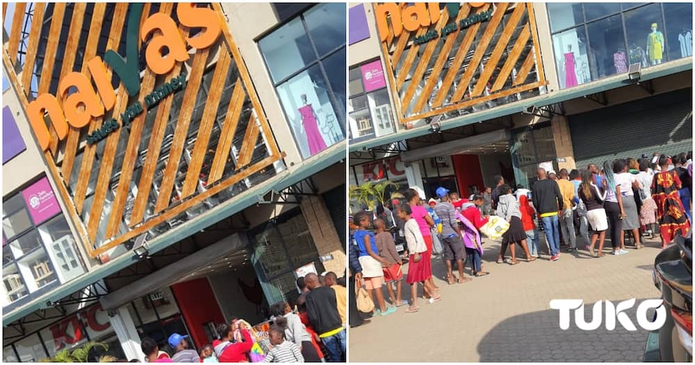 There were long queues at Naivas supermarkets on Monday, August 8, 2022.