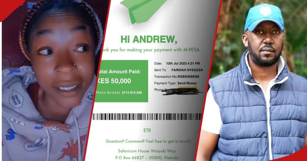 Andrew Kibe sends TikToker money.