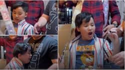 Tears of joy: 10-Year-Old Boy Emotional after Family Surprises Him with Money Cake, iPhone on His Birthday
