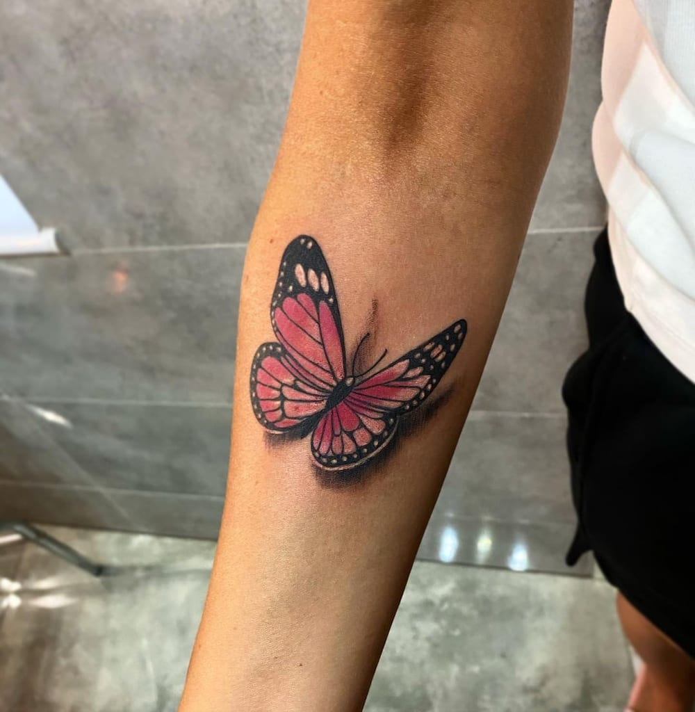 butterfly hand tattoos for girls