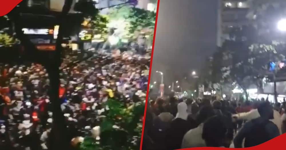 Collage of the protesters in Nairobi CBD