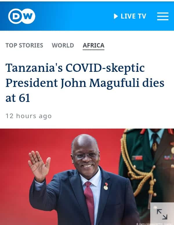 How international media covered John Pombe Magufuli's death