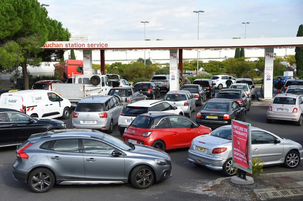 French service stations have run low on, or out of, petrol