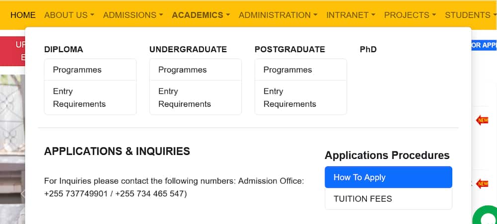 Bugando University online application