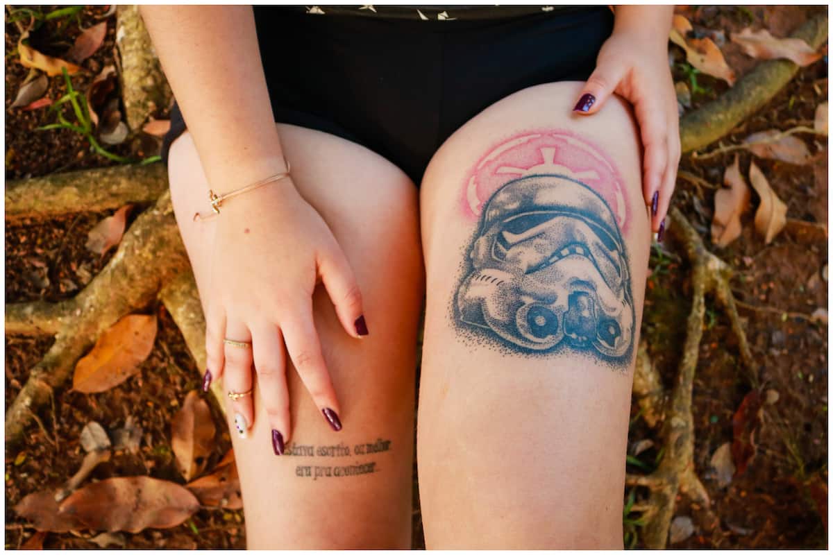 leg tattoos | Stars on Left Leg tattoo | Leg tattoos women, Star tattoos, Star  tattoo designs