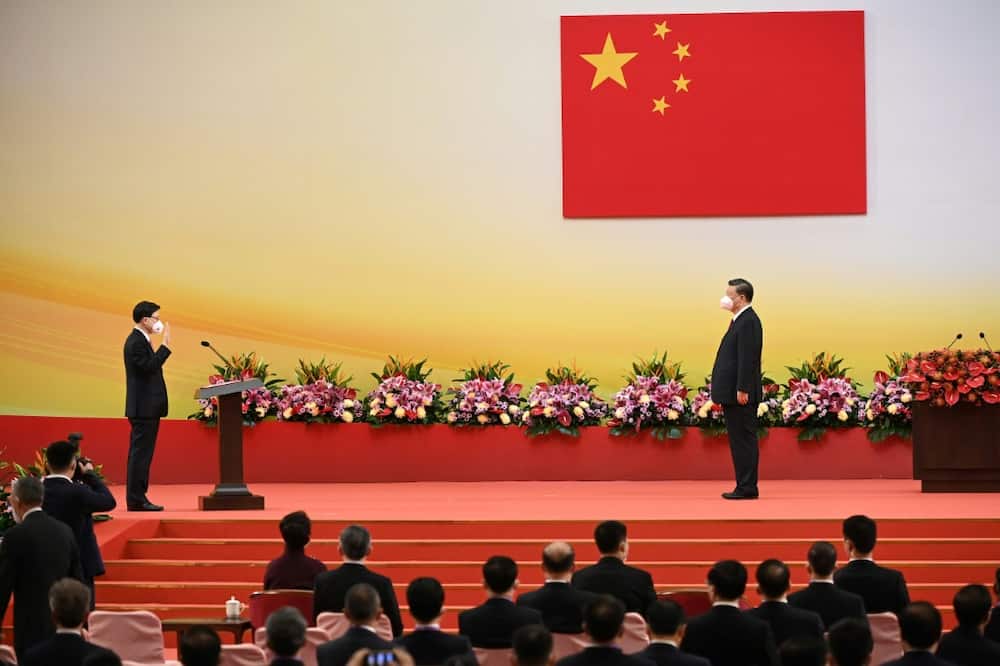 John Lee swore his oath in front of Chinese president Xi Jinping