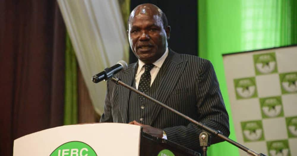 Mwenyekiti wa Tume ya Uchaguzi (IEBC) Wafula Chebukati. Picha: IEBC.